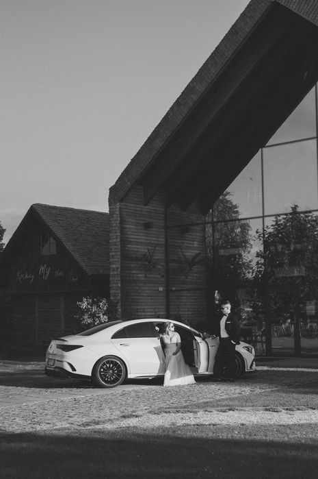 Auto do ślubu – Mercedes CLA 35 AMG biały - wolne terminy PROMOCYJNA CENA