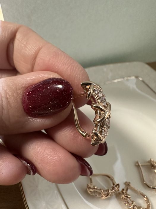 Сережки, 4.95г- Золото ( червоне ) 585 проби