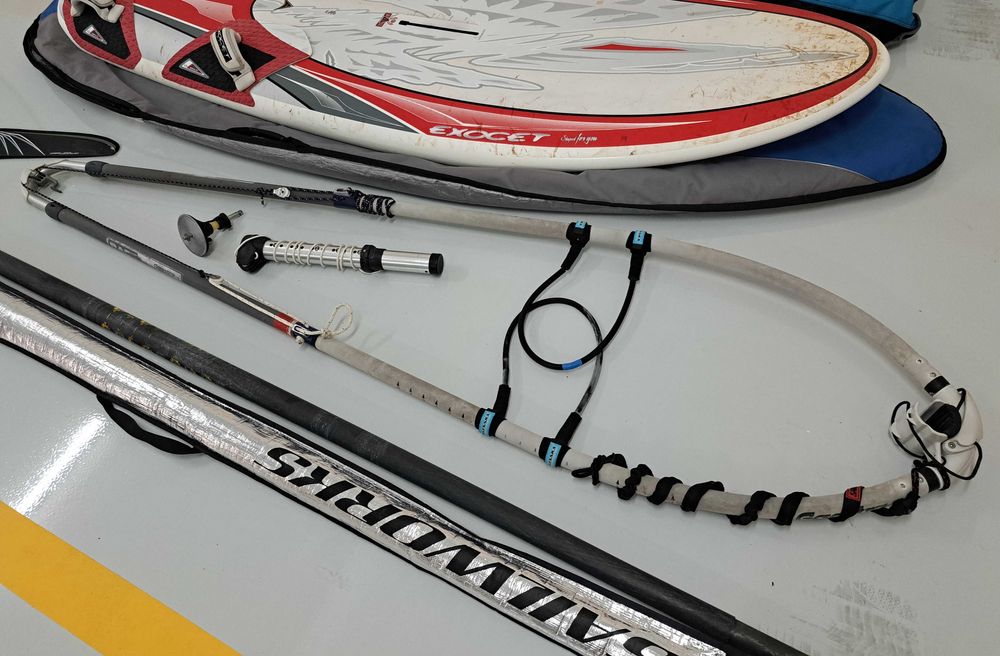 Windsurf prancha Exocet 73 vela Gaastra 8.0, Freerace kit completo