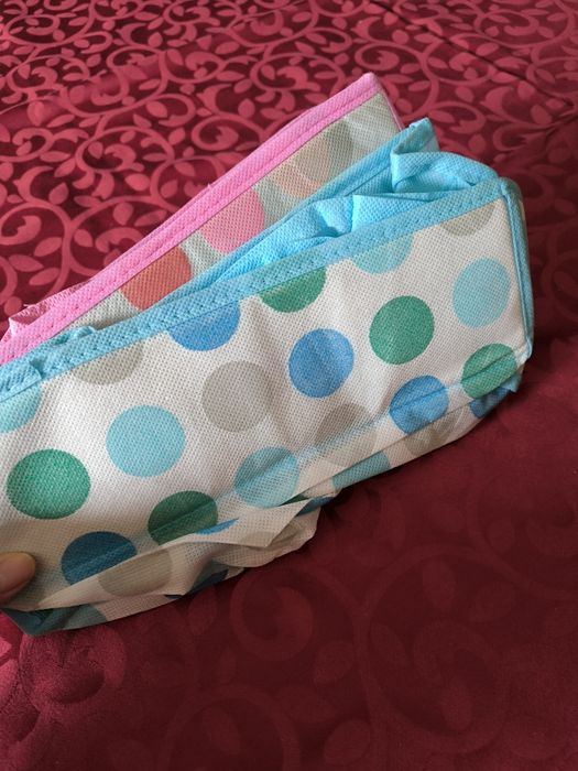 Organizadores novos rosa e azul