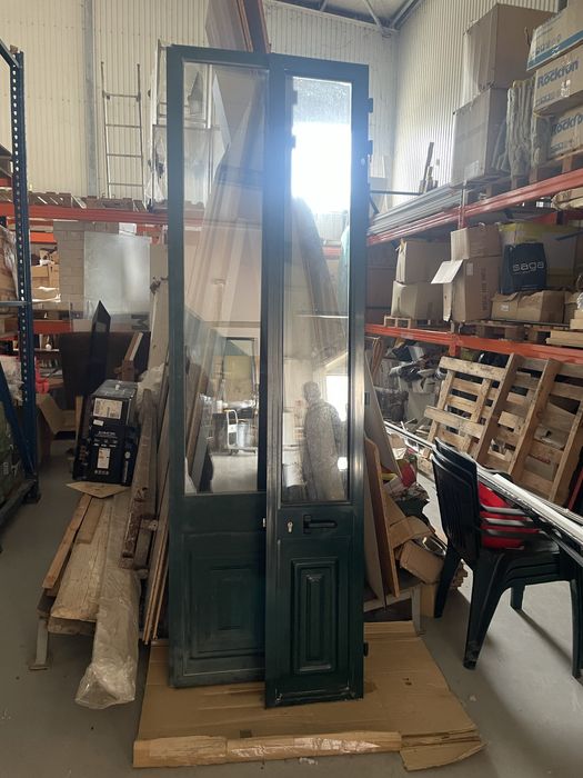 Porta dupla aluminio com vidro duplo