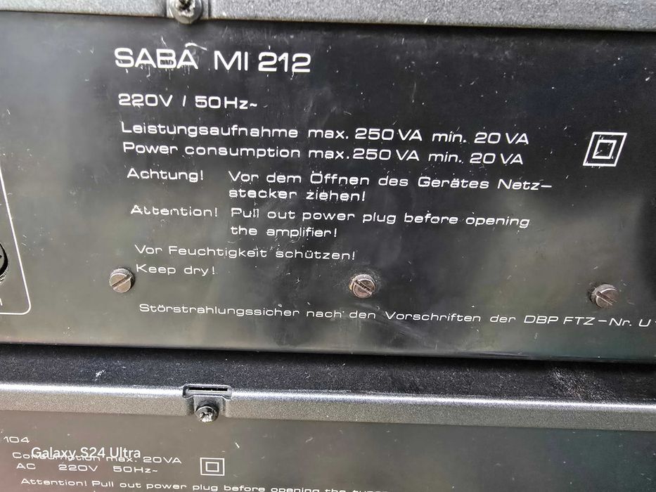 wzmacniacz +tuner saba mi212 mt201 vintage