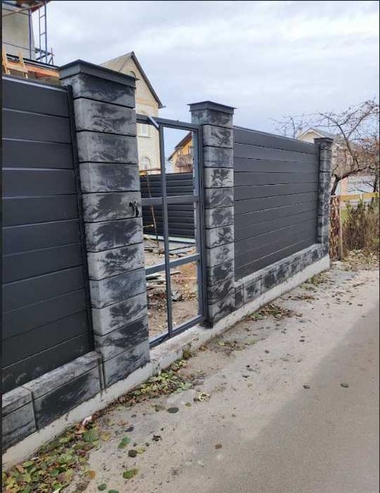 Блок заборний, Декоративний блок для парканів, Смарт модульний блок,