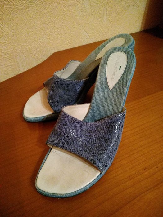 Джинсові шльопанці, босоніжки
