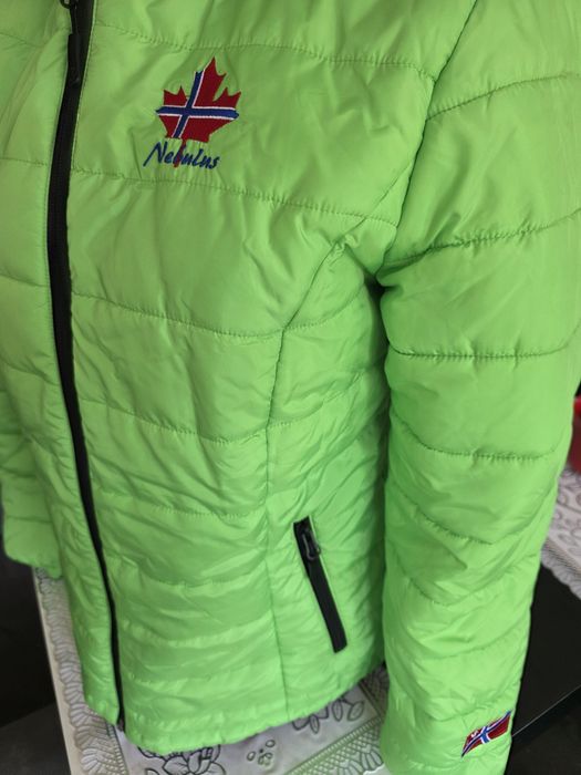 Kurtka zimowa damska Nebulus Glowfur r. 40 (L) Limonka / Stan dbb