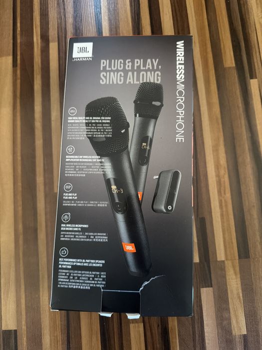 Nowe mikrofony jbl wireless microphone czarne zestaw mikrofon dwóch mikrofonów