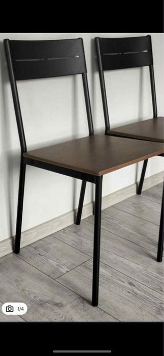 Stół drewniany ikea ingo z krzesłami drewnianymi lub metalowymi