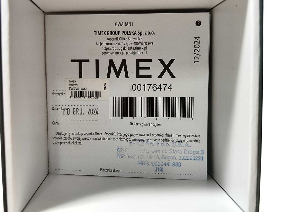Timex zegarek męski TW2V21400