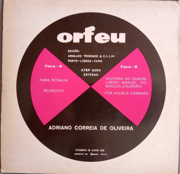 Adriano Correia de Oliveira - - - - - Para Rosália - - - - - EP