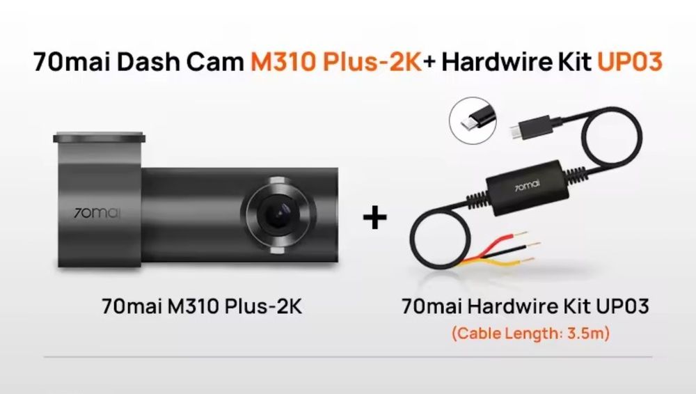 Автомобільний відеореєстратор Xiaomi 70mai  M310 Plus 2K