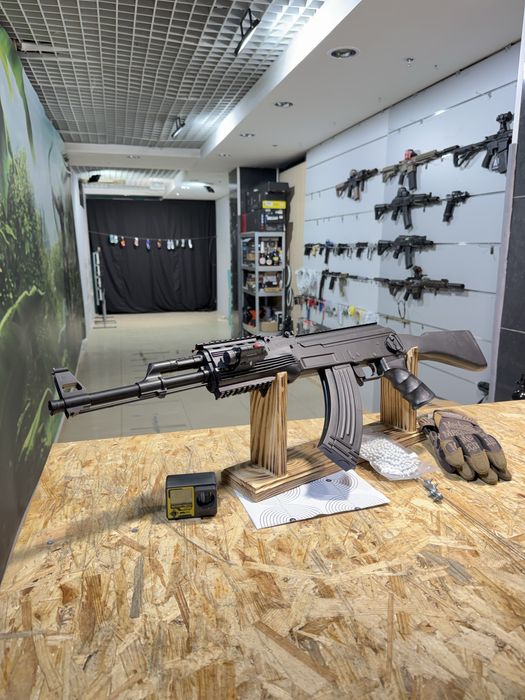 AK47 іграшковий автомат з лазером на пульках 87см