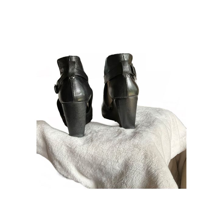 Botki Mohito czarne skóra r. 41 koturn z wycięciami jak nowe