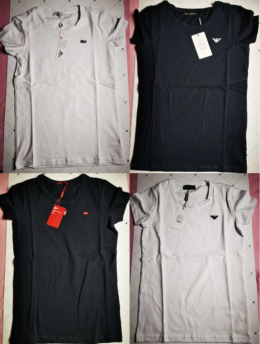 Koszulka t-shirt koszulki levis damskie  Lacoste  Armani