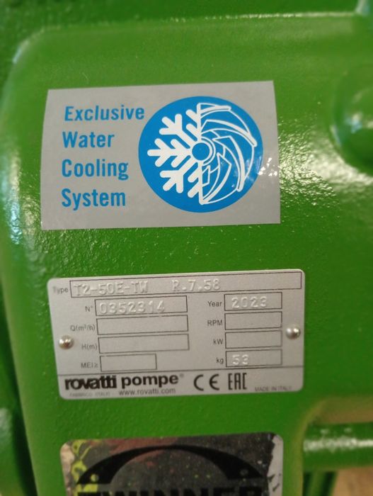 Pompa Rovatti na wałek przekaźnika mocy