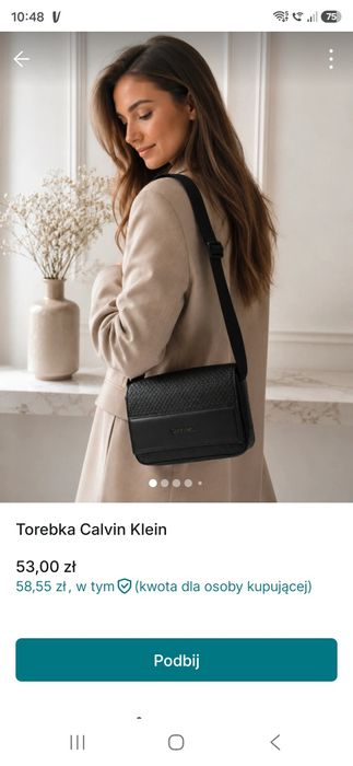 Torebka przez ramię Calvin Klein