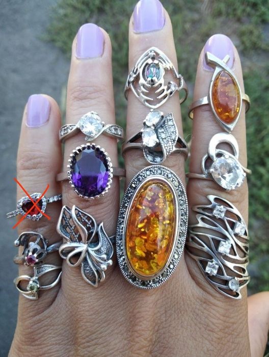 Серебряное кольцо с аметист янтарь мистик топаз браслет серебро 925