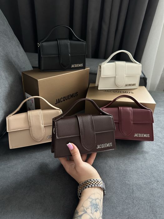 Сумка Jacquemus lux, жакмюс акція беж та винний кольори