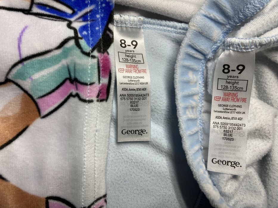 Блакитна велюрова піжама Lol дівчинці 8-9р.Комплект для дому ЛялькиЛОЛ