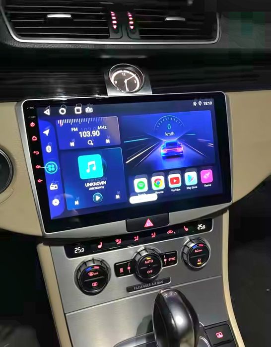 Rádio Android 14 com GPS Volkswagen Passat B6/B7 (Artigo Novo)