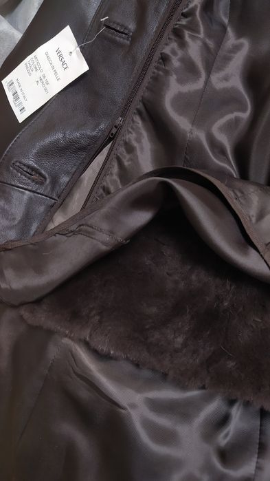 Шкіряне пальто, плащ Versace (Італія) нове