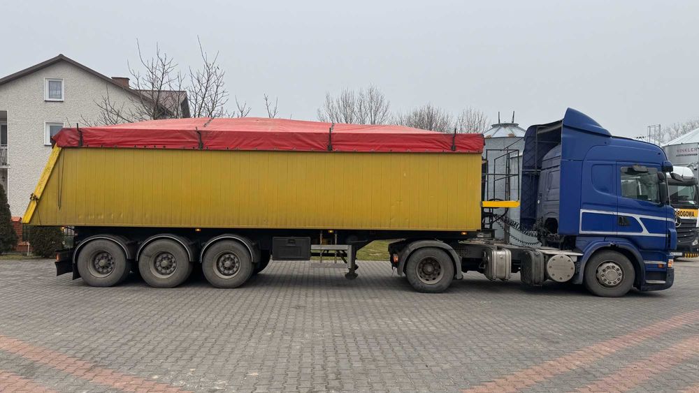 Transport materiałów sypkich - zboża, wapna, kruszywa, żwiru, piasku