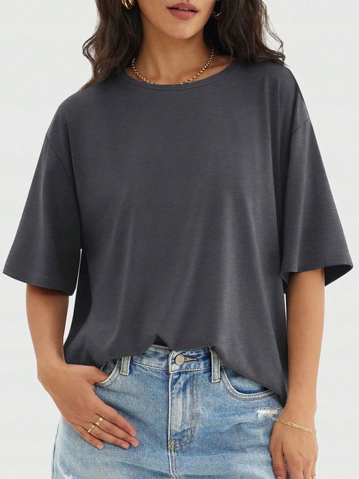 Shein zestaw 2 t shirtów gładkich z krótkim rękawem s 11ma