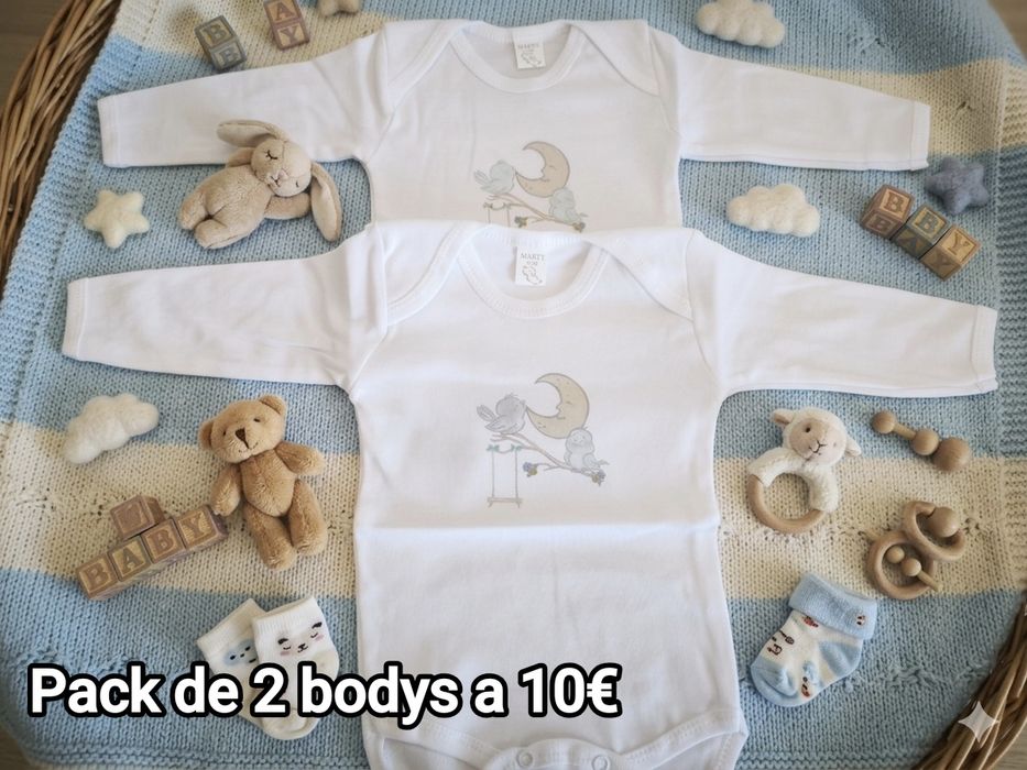 Pack de 2 bodys sem carda a 10€