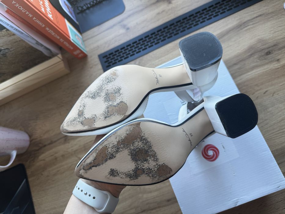 Весільні шкіряні туфлі (білі)