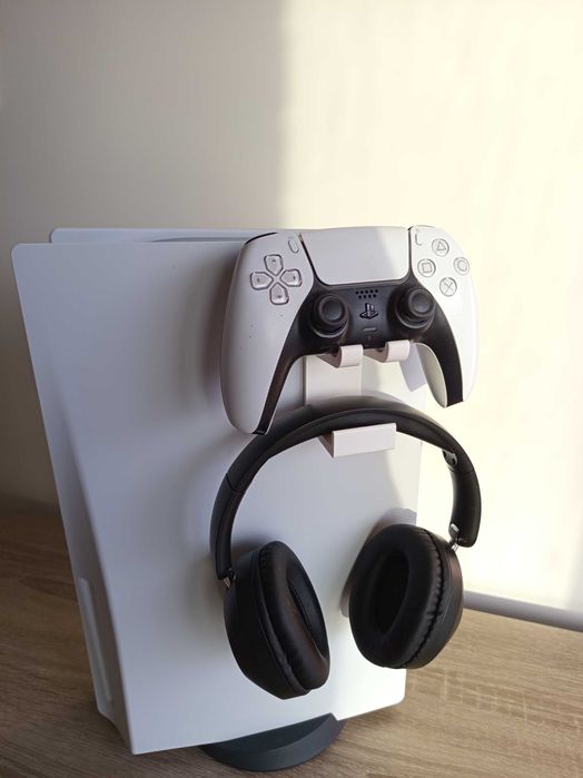 Suporte Branco para Controle e Headset