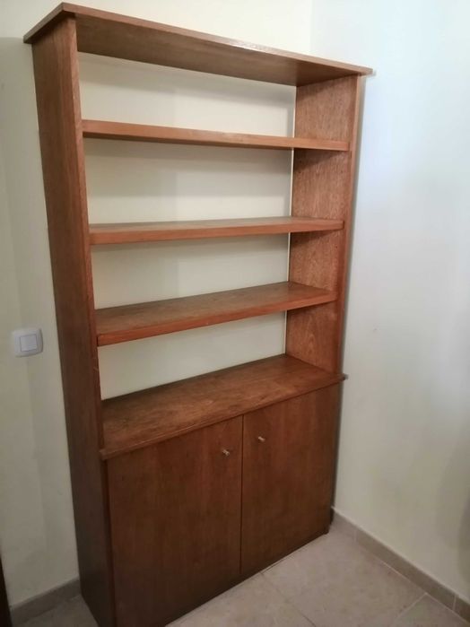 Estante de madeira de cerejeira 1,86cm altura x 1m largura x 33cm