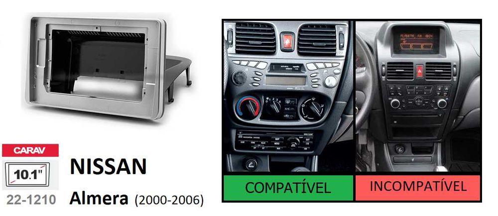 (NOVO) Rádio 2DIN • NISSAN Almera (2000 a 2006) • Android N16 [4+64GB]