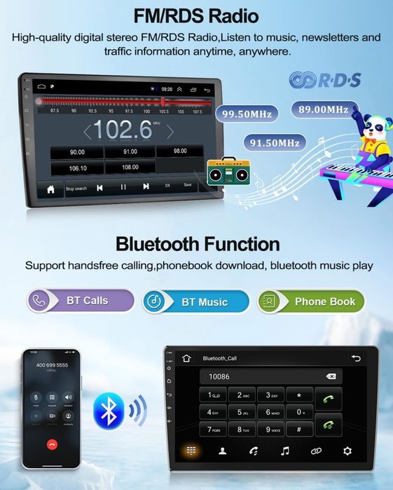 CAMECHO Android Radio samochodowe Mercedes-Benz Smart 2005 - 2010