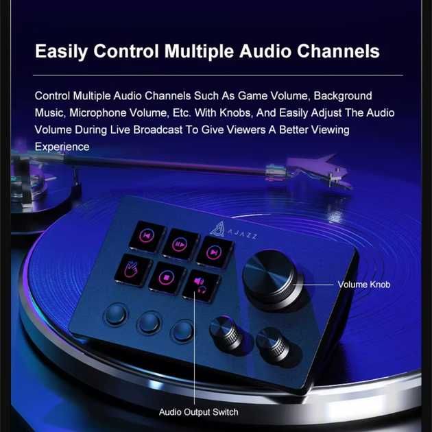 НОВА • Програмована міні-клавіатура •  панель Ajazz AKP03E BLACK