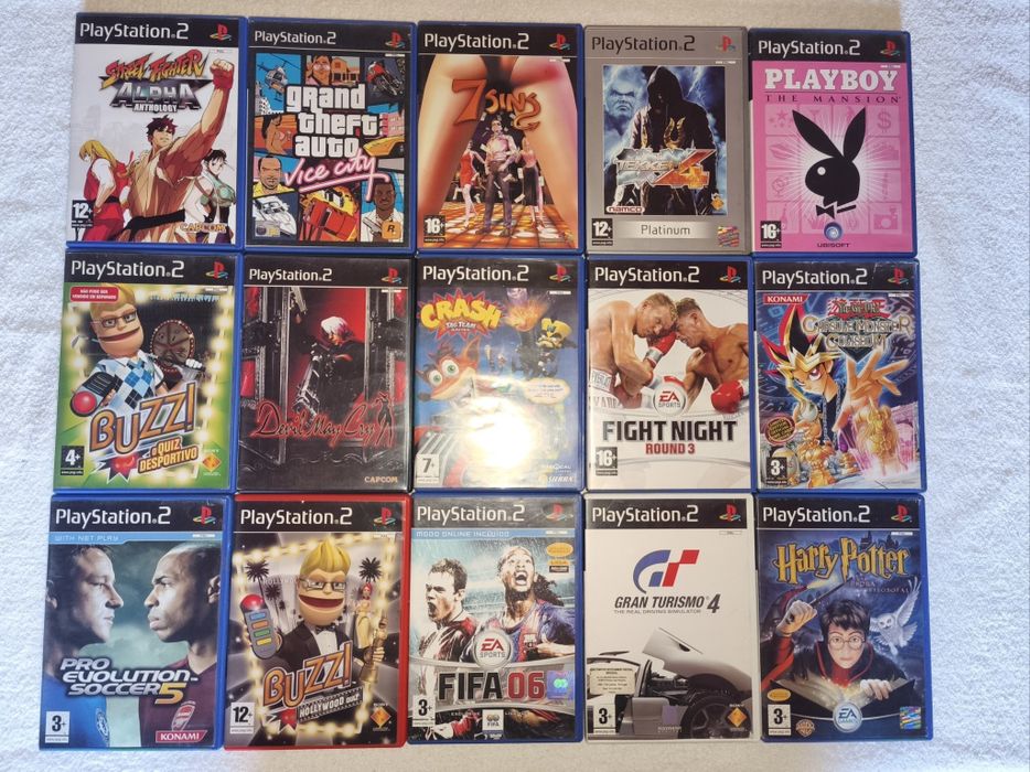 PlayStation 2 Fat Desbloqueada + 15 Jogos + Acessórios