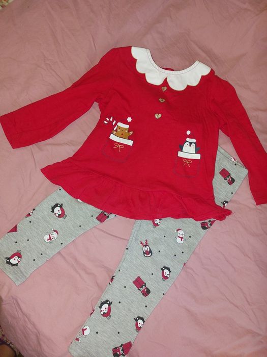 Костюмчик комплект новогодний долины и кофточка 92 р.18-24 мес.