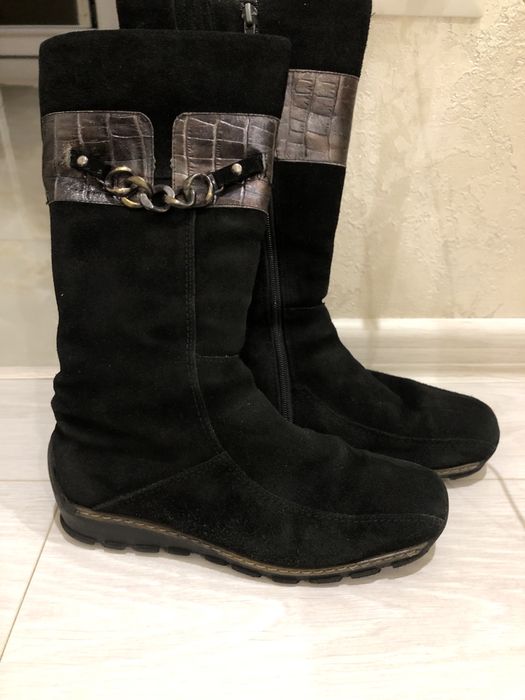 Зимние сапоги. Натуральная замша, мех.