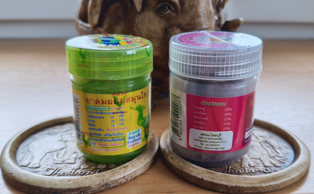 Olejkowe tajskie inhalatory ziołowe Bamrungjit + Hong Thai zestaw 2szt