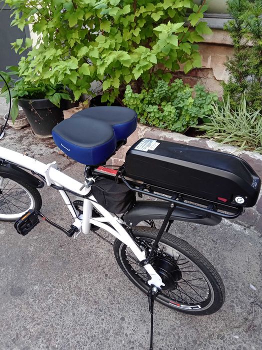 Rower elektryczny, składak biały 20 cali 17,4Ah/250w