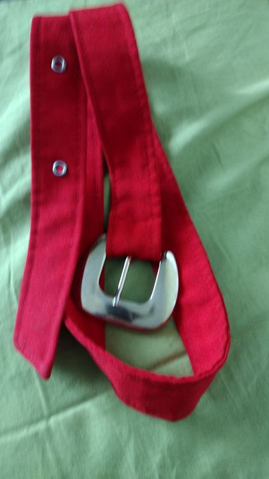 Pasek czerwony 95 cm materiał