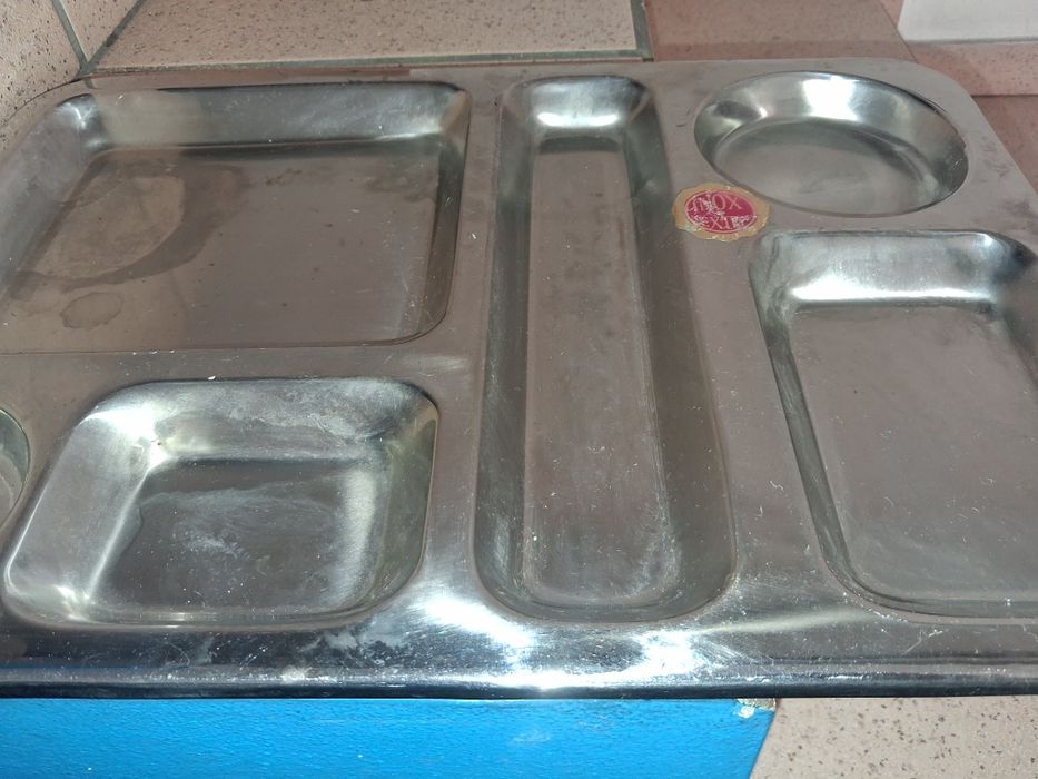 Tabuleiro refeições inox