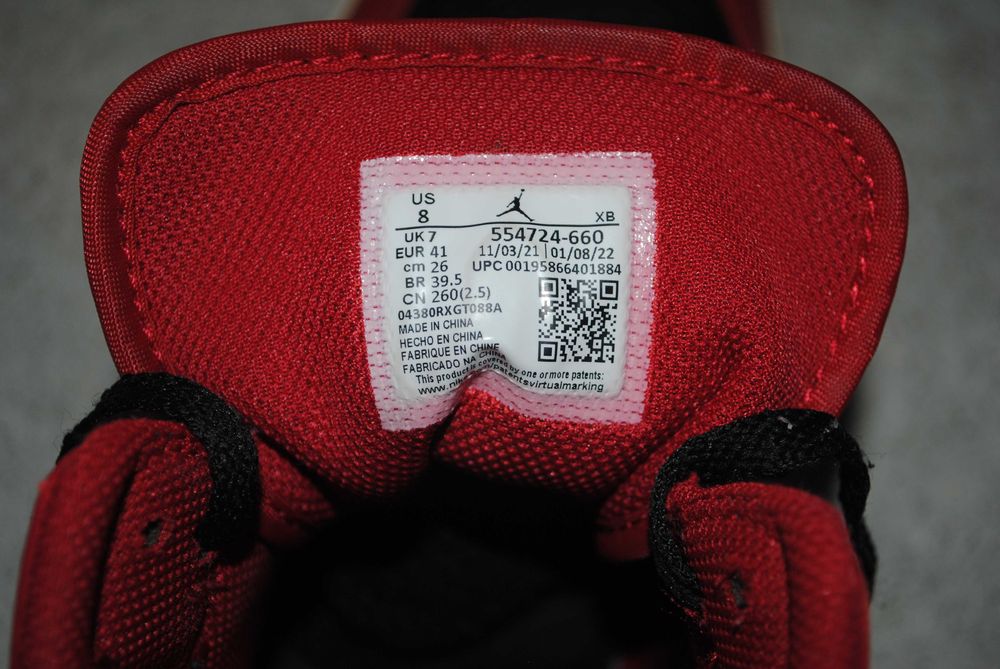 Buty Nike Air Jordan 1 Mid Gym Red and Black roz 41