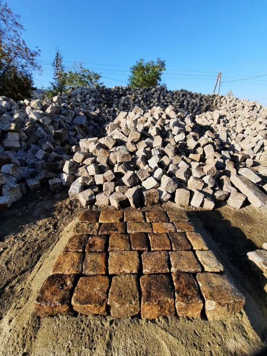 Kostka granitowa rozbiórkowa 16/18 żółta