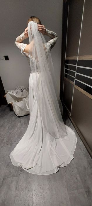 Suknia ślubna dół muślinowy