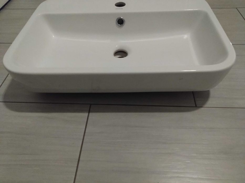 Umywalka Cersanit caspia square 60 nablatowa