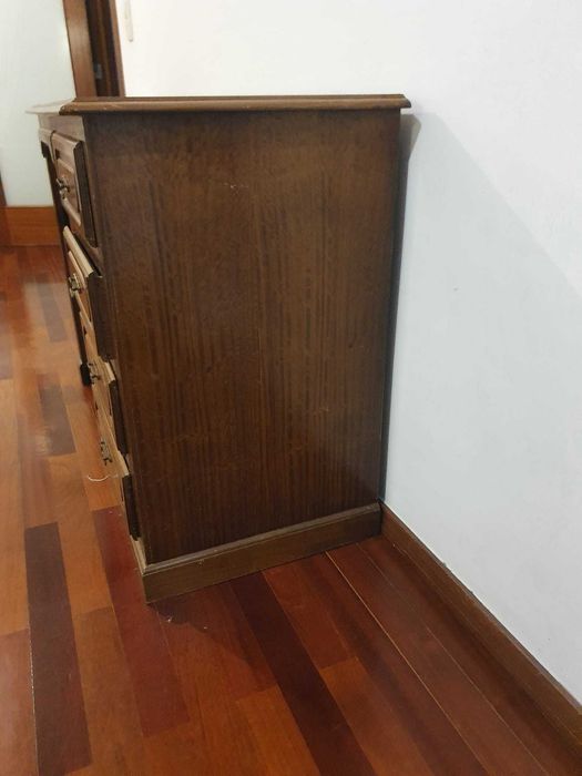 Wooden Desk with 4 Drawers, 110x55x7864751236570115124