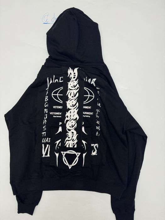 Лонгслив худи Vetements Hardcore Restricted black L XL: 2 900 грн