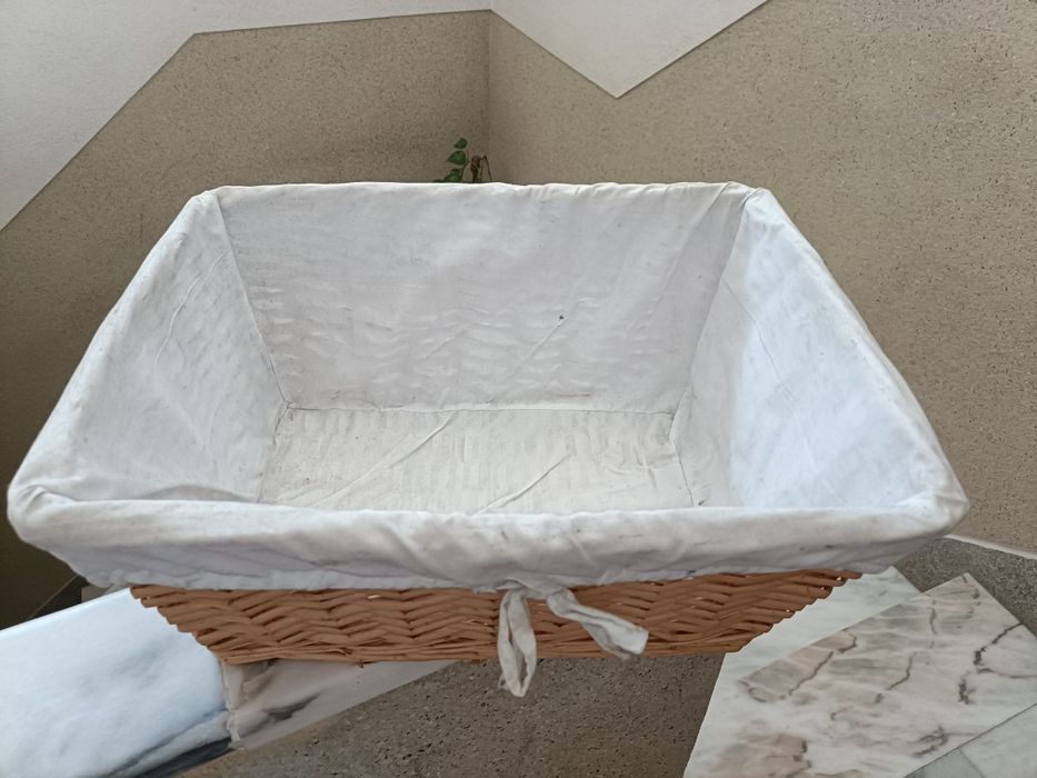 Cesto verga com forro tecido