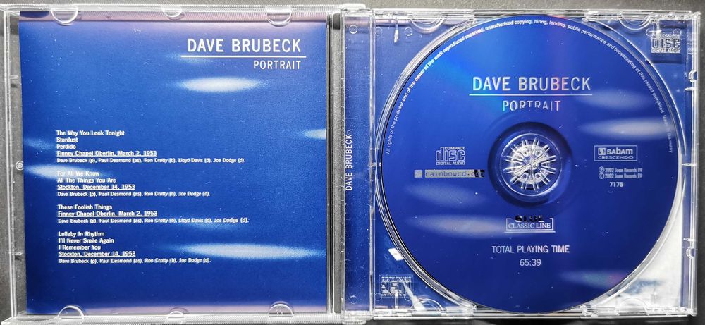 CD Dave Brubeck - Portrait super stan!