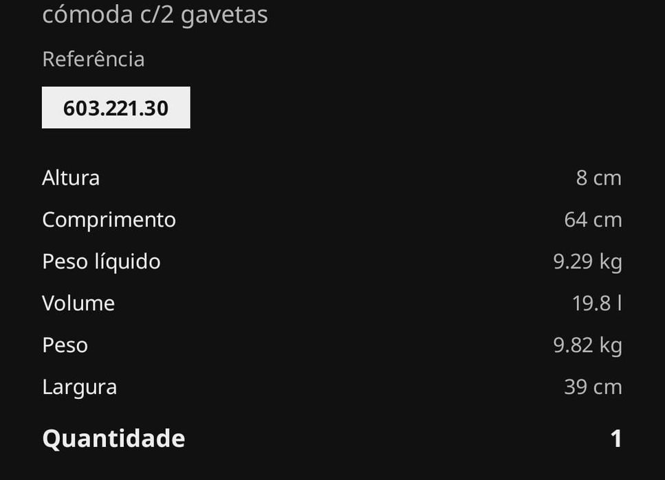 Mesa de cabeceira IKEA nova