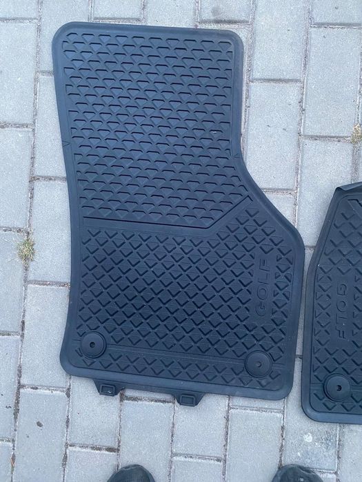 Оригінальні резинові коврики в салон Volkswagen Golf VII '12-20, черные, резиновые (VAG-Group) 5G1061502A82V